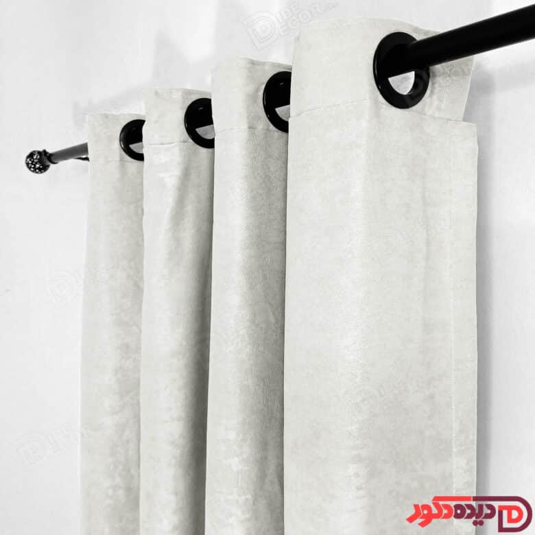 پرده پانچ جیر پتینه رنگ سفید کد 3253