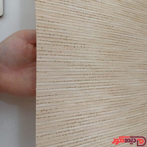 پرده شید کرم تیره با لمه طلایی کد B1014-05